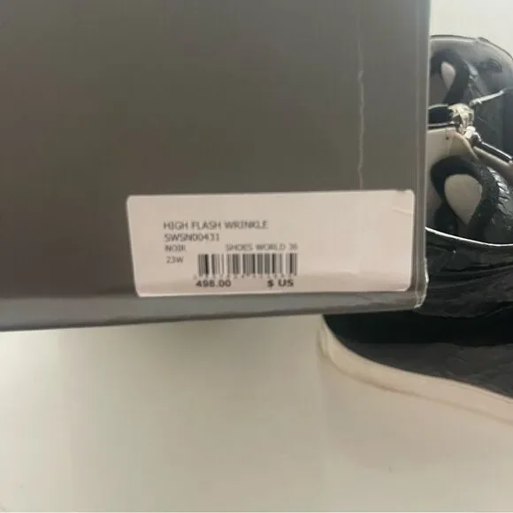 Zadig&Voltaire High Lash crinkled-finish leather sneakers FLAWED - Picture 8 of 9